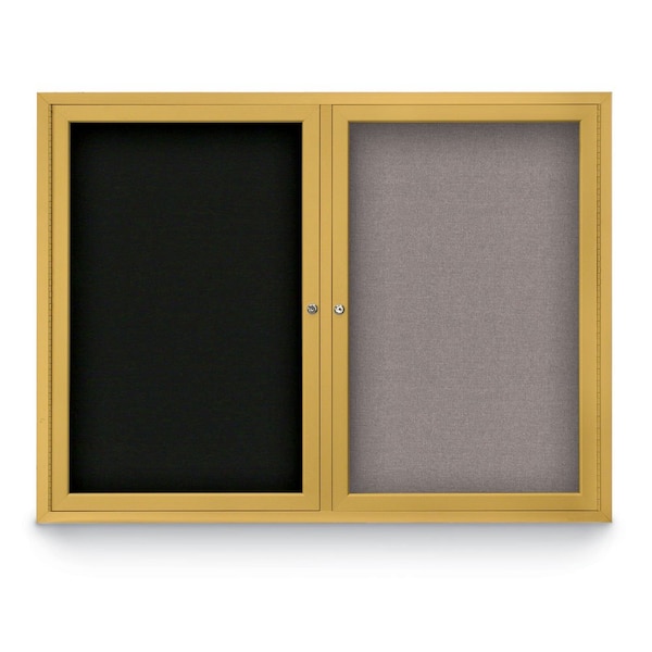 United Visual Products Corkboard, Amethyst /Bronze, 72" x 48" UV408-BRONZE-AMETHY - main